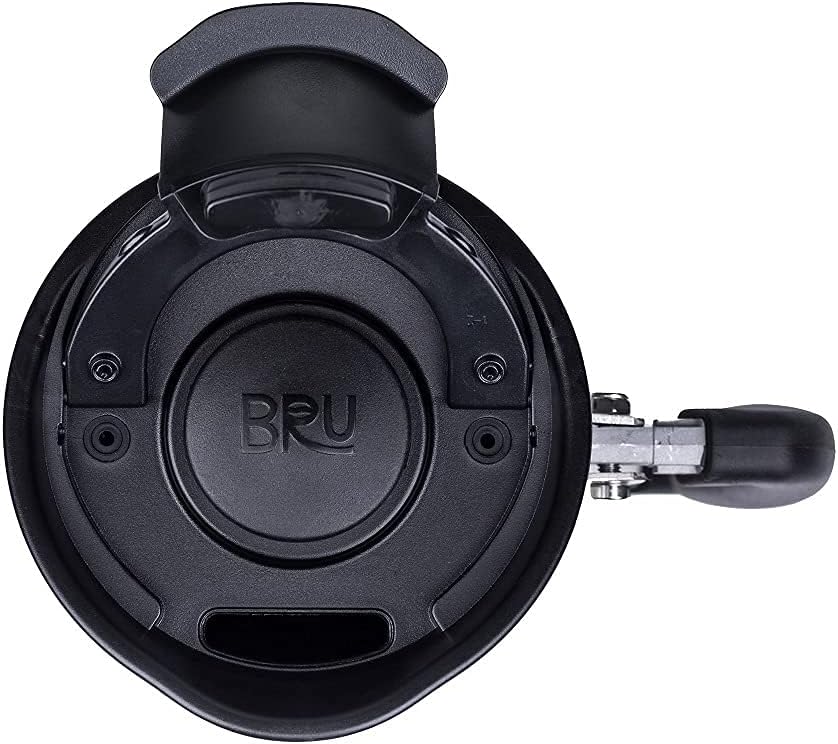 BaseCamp Coffee Press - Double Wall Insulated Stainless Steel - Bru-Stop Technology, No Grounds in Coffee, No Spill Lid (Red Rock, 32 fl.oz)