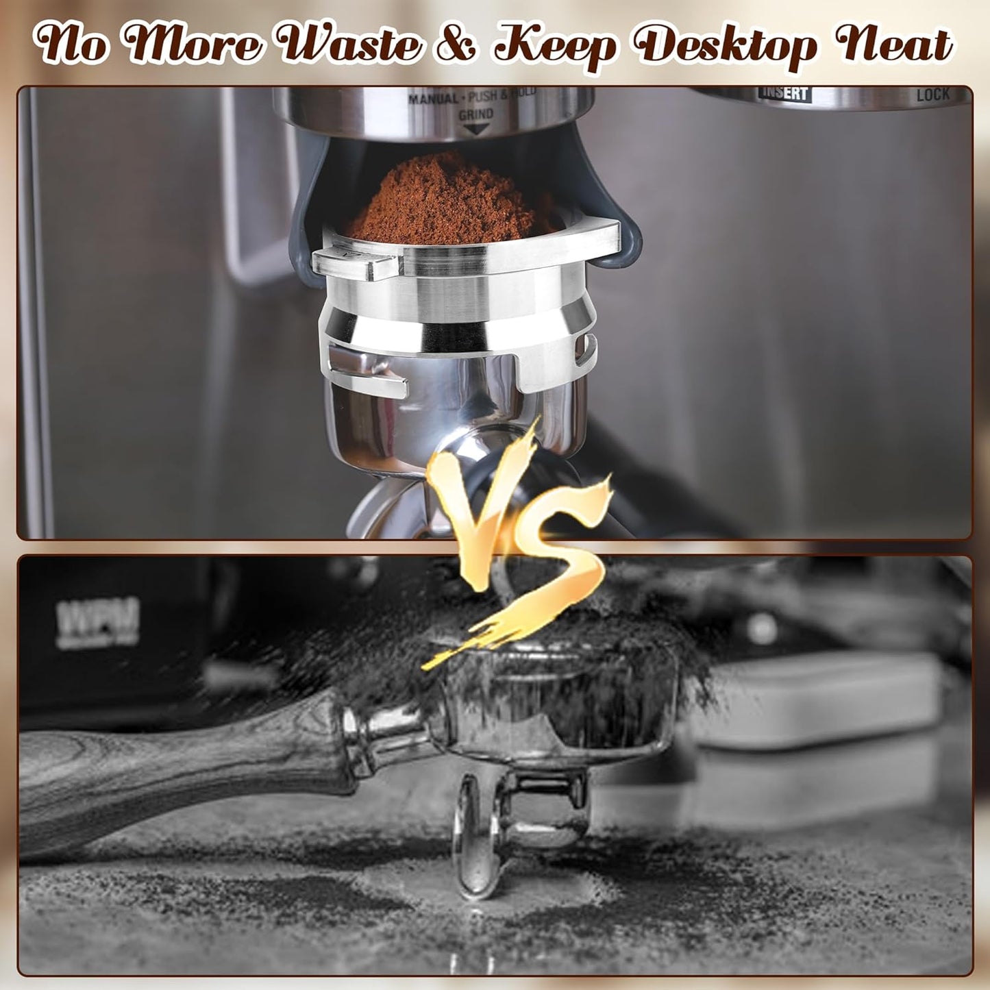 54 mm Dosing Funnel for Breville Barista Portafilters, Pletpet Stainless 54mm Dosing Funnel for Breville Espresso Grinder to Reduces The Mess