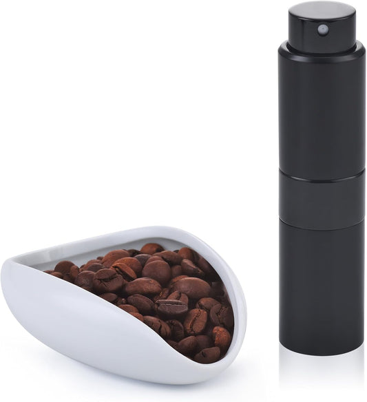 Coffee Bean Dosing Cup with 20ML Spray Bottle, Coffee Measuring Cups & Espresso Bean Spritzer Kit