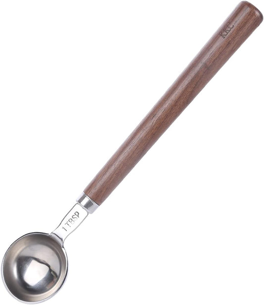 KKC HOME ACCENTS Wooden Long Handle Coffee Scoop - 1 tbsp, 9.17 inch