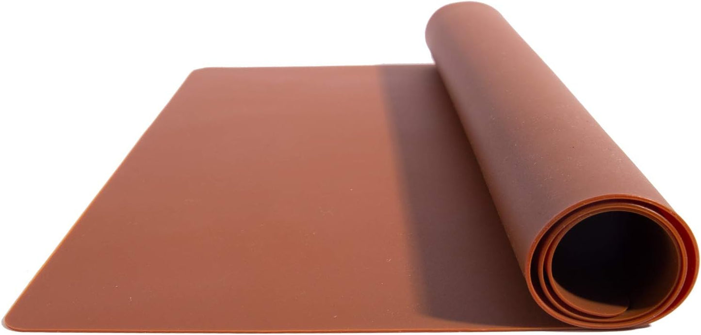 23.62" by 15.75" Extra Large Mulitpurpose Silicone Placemat,Countertop Protector, Kitchen Counter Mat, Table Mat, Heat Resistant, Washable, Non Slip (Coffee)…