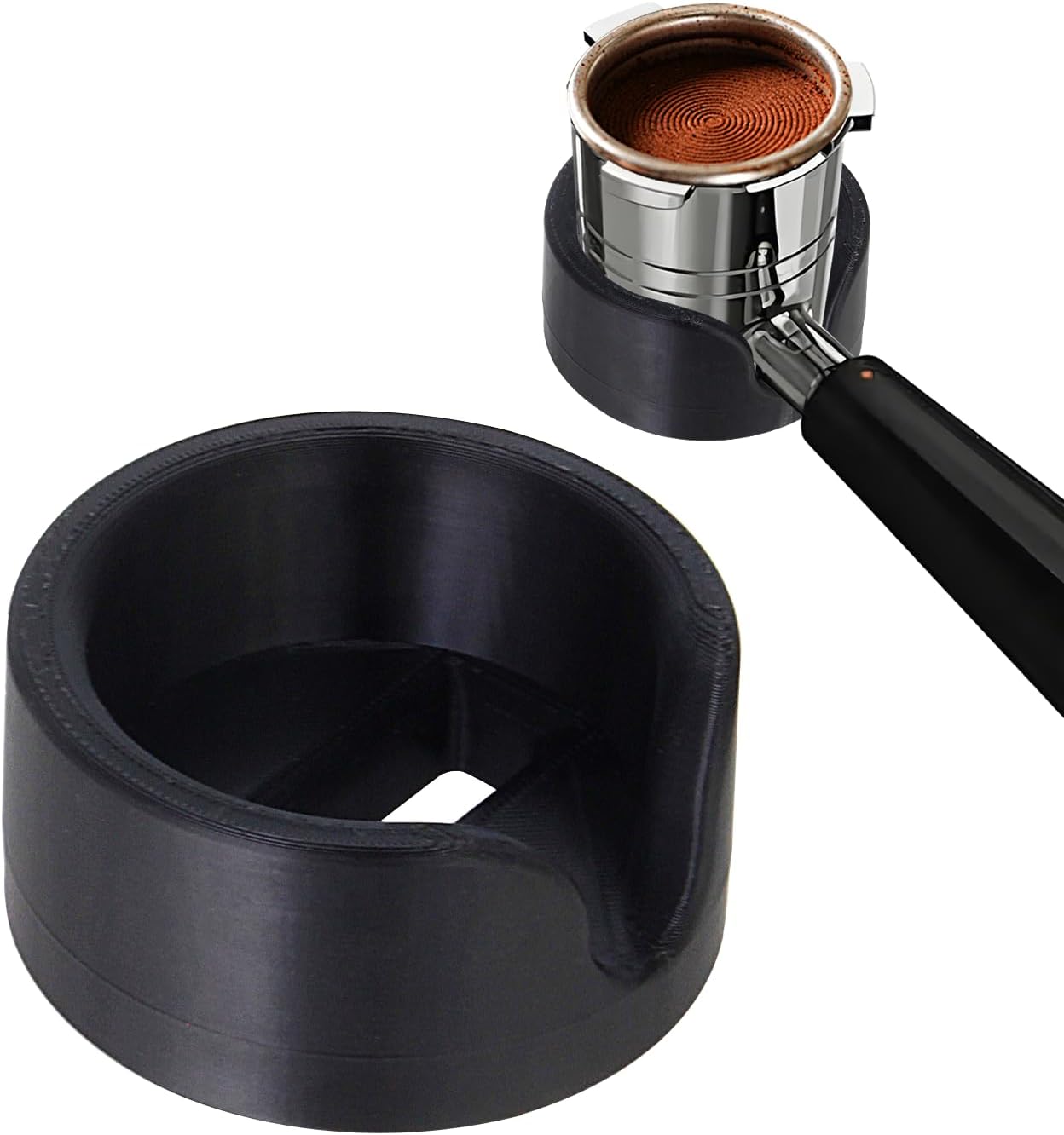 Coffee Tamper Base for Ninja Espresso ES601 | Portafilter Stabilizer Stand | Improves Espresso Tamping Stability & Extraction | Anti-Slip PETG Base | Compatible with Ninja Luxe Cafe Machine