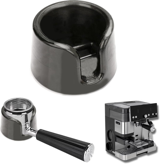 Coffee Tamper Base Compatible with Ninja Espresso Machine ES601/ES701,Handheld Portafilter Support Stand For Ninja Cafe Luxe,Anti-Slip Coffee Accessories Improves Tamping Stability &amp; Extraction Black
