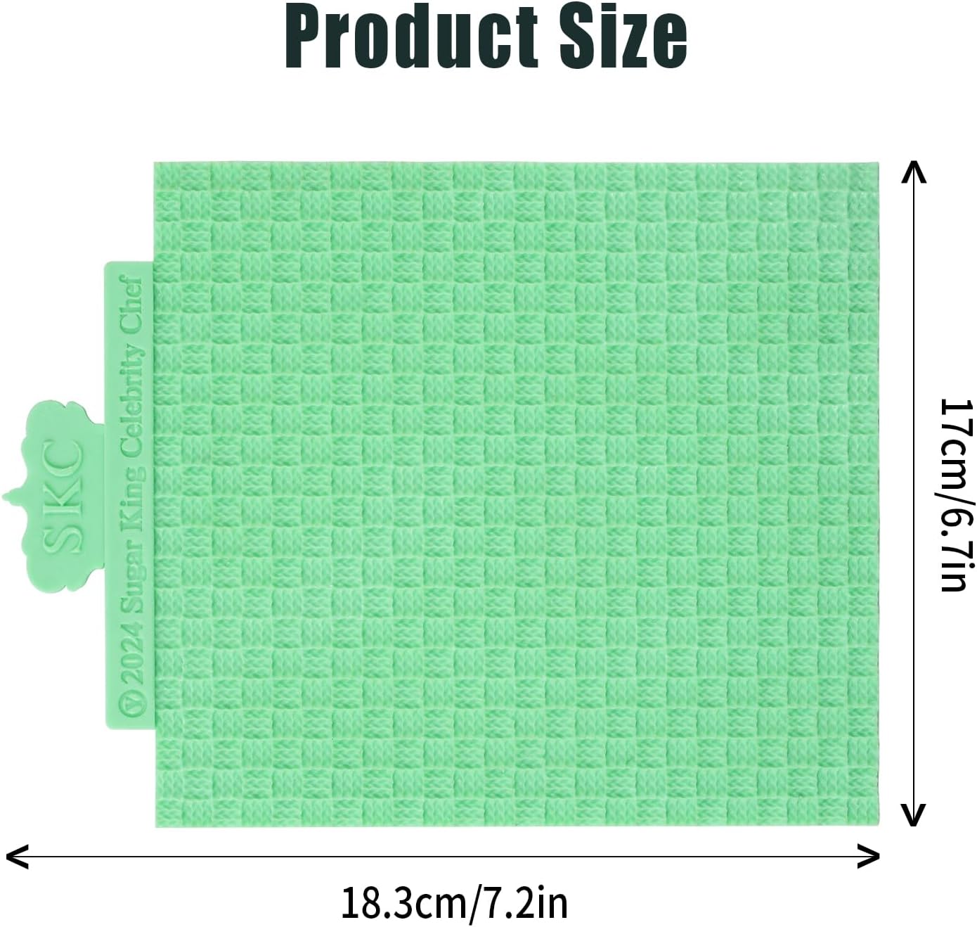 KALAIEN Sweater Texture Fondant Impression Mats Knit Fondant Embosser Texture Mats for Clay Cake Decorating Molds 1Pcs(Style 3)