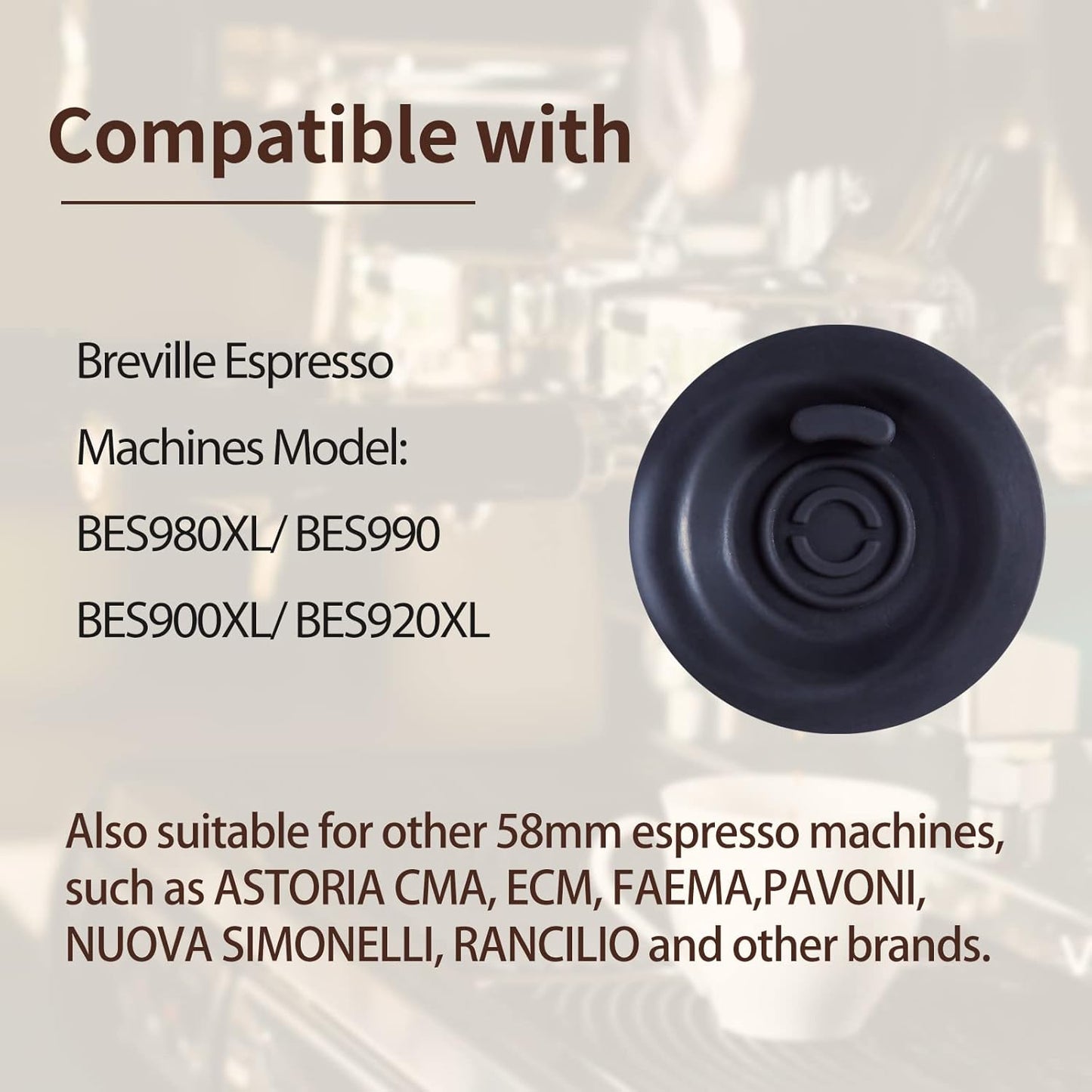 58mm Espresso Backflush Cleaning Disc For Breville Espresso Machines BES980XL/ BES990/ BES900XL/ BES920XL (2 Pack)