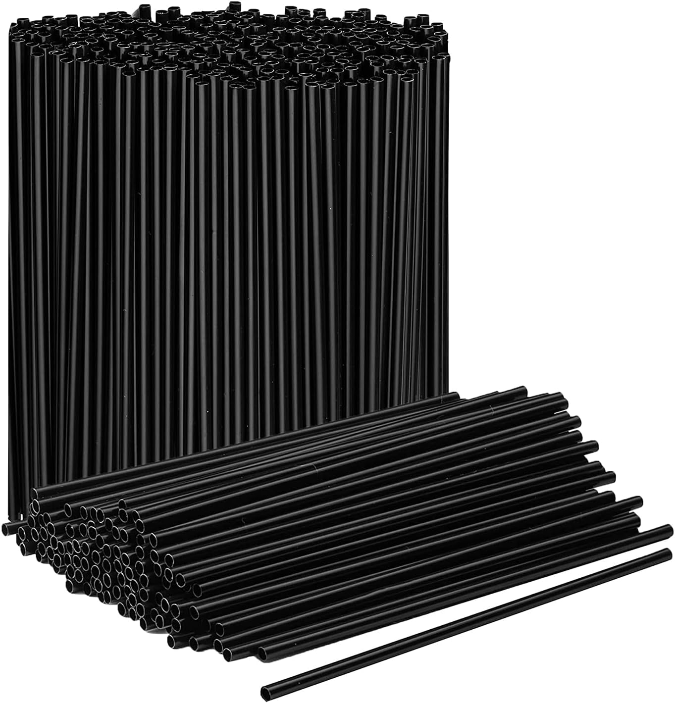 Prestee Plastic Coffee Stirrers, 2000ct, 5" - Plastic Straws, Drinks and Coffee Stir Sticks, Cocktail Swizzle Sticks, Disposable Stir Stick, Drinking Straws for Cocktails (Black)