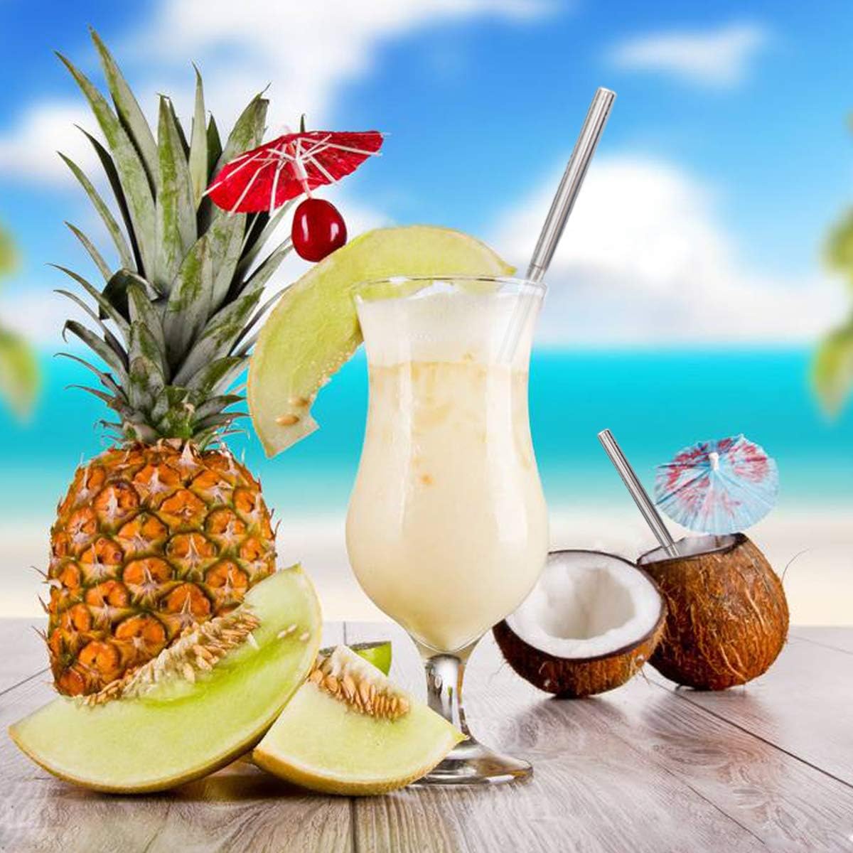 2 Pack Reusable Metal Straws Collapsible Stainless Steel Drinking Straw Travel Portable Telescopic Straw with Case,2 Cleaning Brushes Included Red/Blue