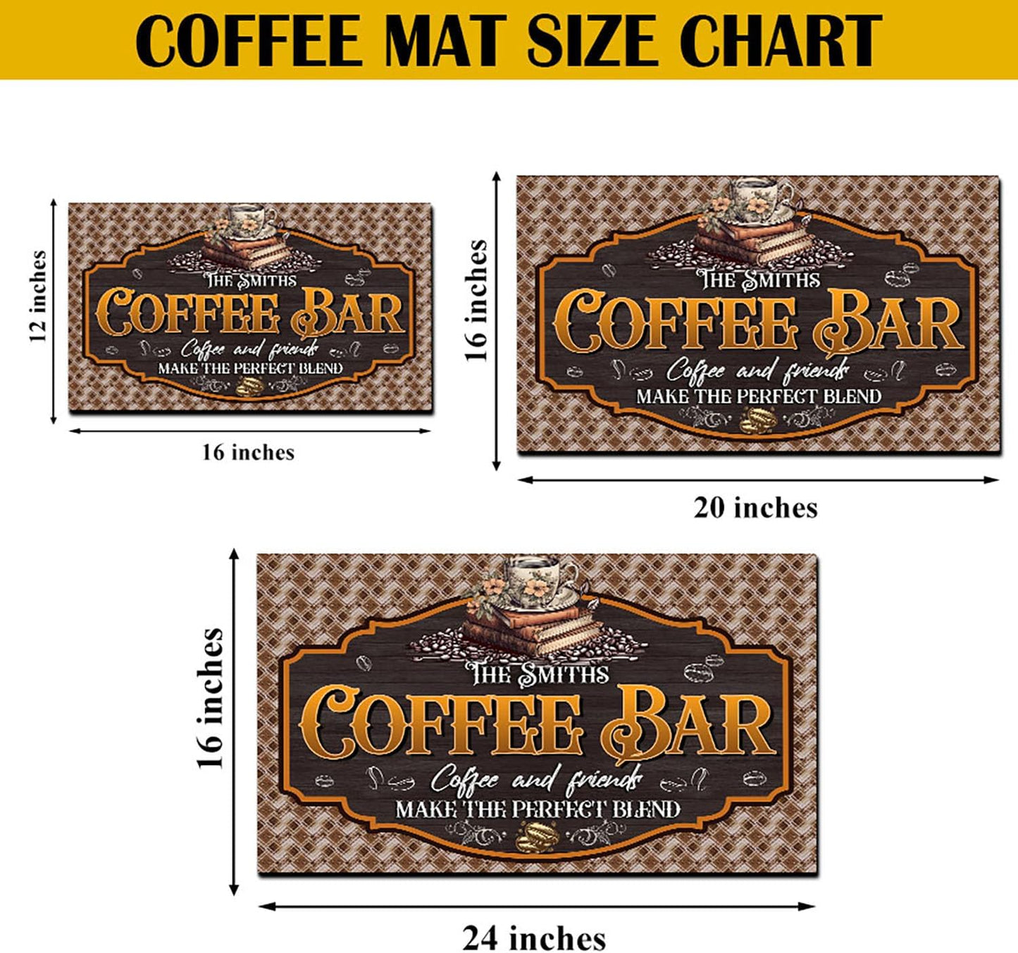 THUYPT Personalized Absorbent Coffee Mat for Counter, Coffee Drying Mat Coffee Bar Accessories, Kitchen Counter Coffee Maker Coffee Station Decoration (02)