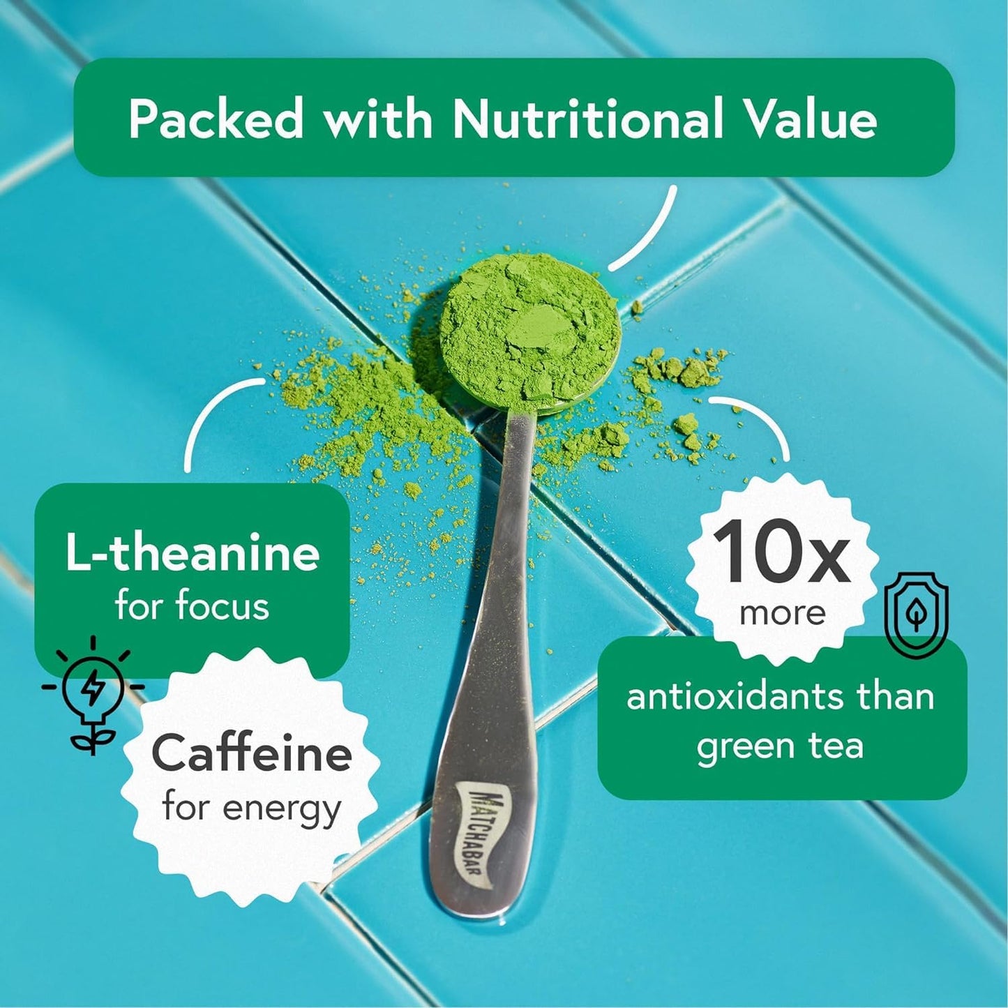 MATCHABAR Matcha Powder Tin (30g) - Ceremonial Grade Authentic Japanese Matcha Green Tea Powder - Matcha Green Tea Harvested in Japan - Matcha Tea Latte - Zero Sugar, Vegan & 0 Calories