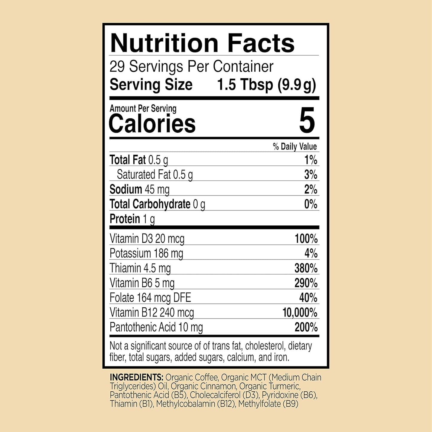 VitaCup Organic Genius Ground Keto Coffee, Increase Energy & Focus w/MCT Oil, Turmeric, B Vitamins, D3, USDA Organic Ground Coffee Medium Dark Roast, 100% Arabica Coffee Grounds, 2 bags, 10 oz each